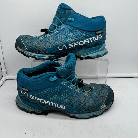 La Sportiva Hiking Boots Womens 8 Gore-Tex Synthesis Mid GTX Teal Blue ** - Picture 1 of 14